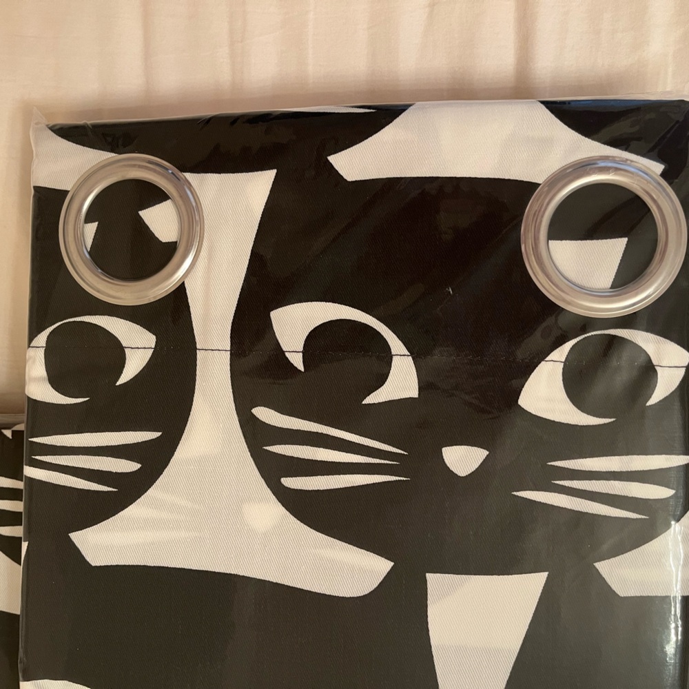 IKEA Mattram Kitty Cat Curtain Panels (6)